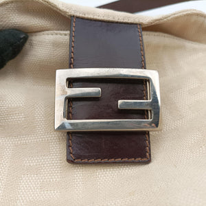 Pre-owned Fendi Zucca Beige Canvas  shoulderbag | stylenewstar