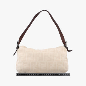 Pre-owned Fendi Zucca Beige Canvas  shoulderbag | stylenewstar