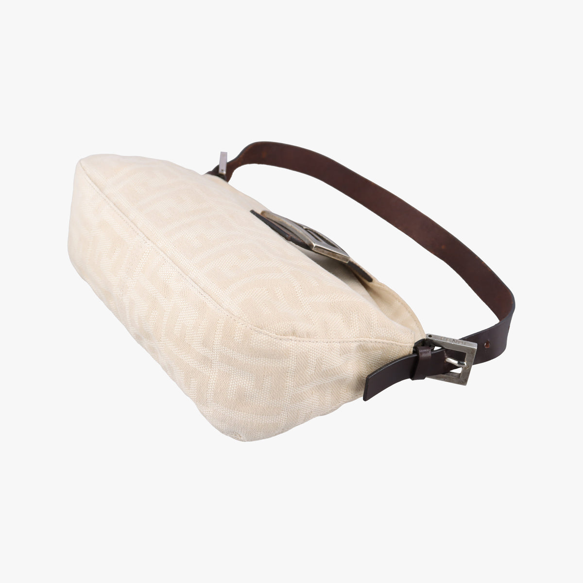 Pre-owned Fendi Zucca Beige Canvas  shoulderbag | stylenewstar