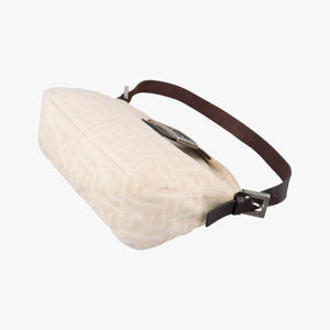 Pre-owned Fendi Zucca Beige Canvas  shoulderbag | stylenewstar