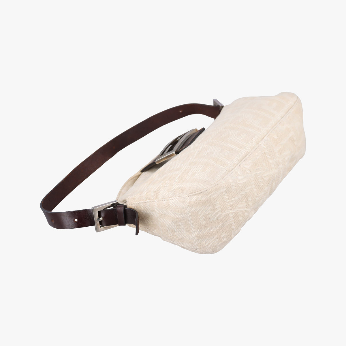 Pre-owned Fendi Zucca Beige Canvas  shoulderbag | stylenewstar