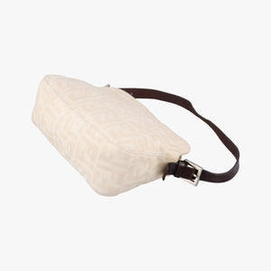 Pre-owned Fendi Zucca Beige Canvas  shoulderbag | stylenewstar