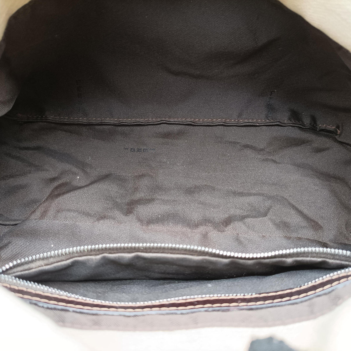 Pre-owned Fendi Zucca Beige Canvas  shoulderbag | stylenewstar