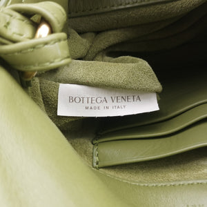 Pre-owned Bottega Veneta Baby Liberta Green Leather 826147V4SJ12498 shoulderbag | stylenewstar