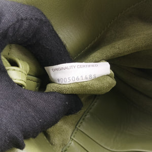 Pre-owned Bottega Veneta Baby Liberta Green Leather 826147V4SJ12498 shoulderbag | stylenewstar