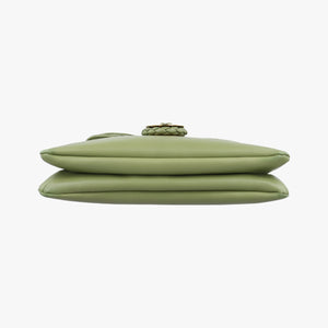 Pre-owned Bottega Veneta Baby Liberta Green Leather 826147V4SJ12498 shoulderbag | stylenewstar