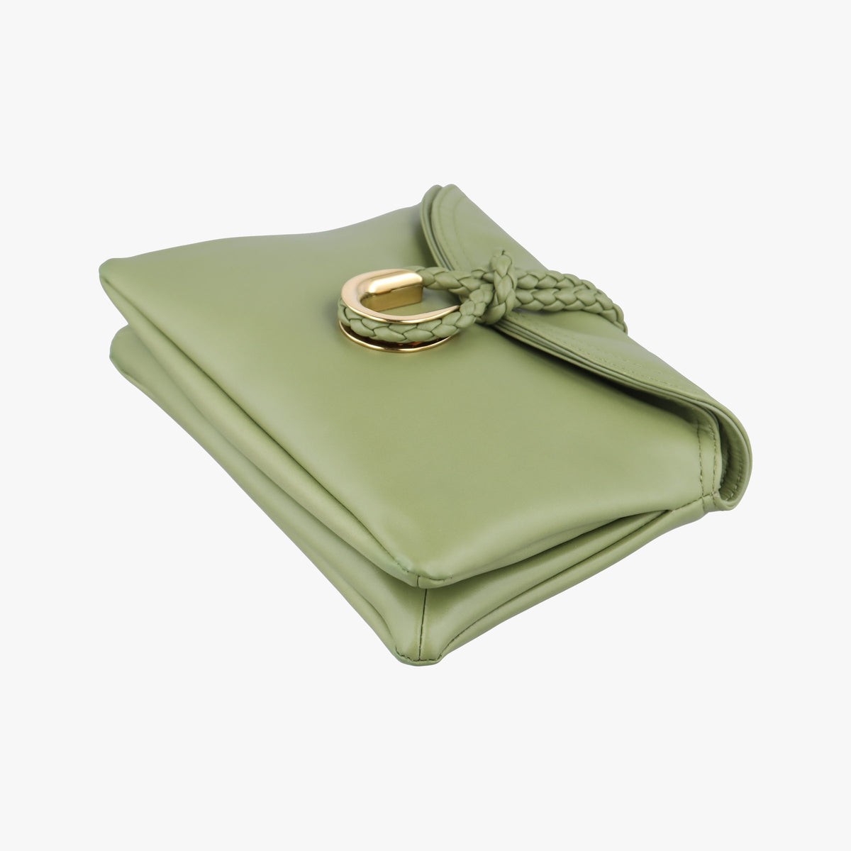 Pre-owned Bottega Veneta Baby Liberta Green Leather 826147V4SJ12498 shoulderbag | stylenewstar