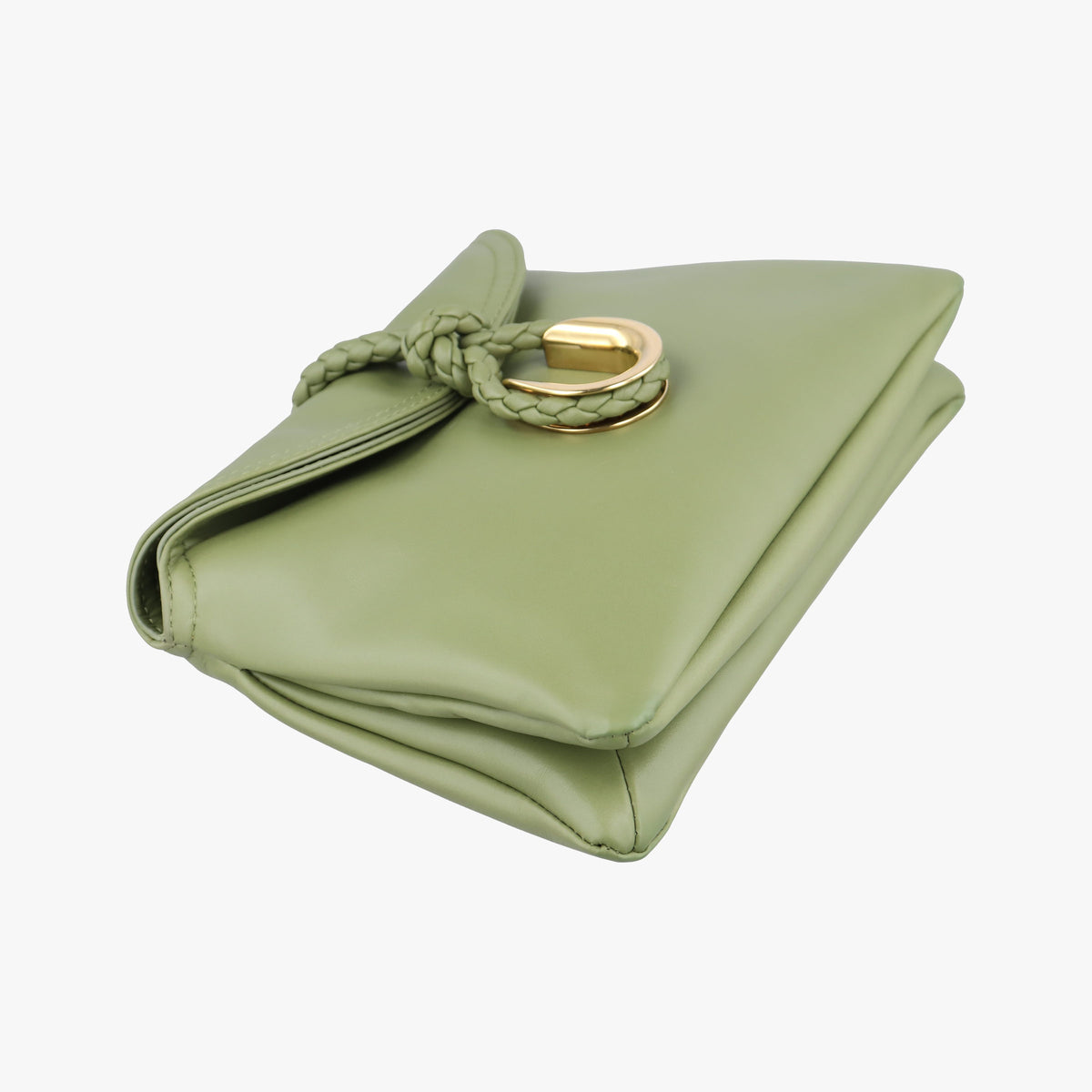 Pre-owned Bottega Veneta Baby Liberta Green Leather 826147V4SJ12498 shoulderbag | stylenewstar