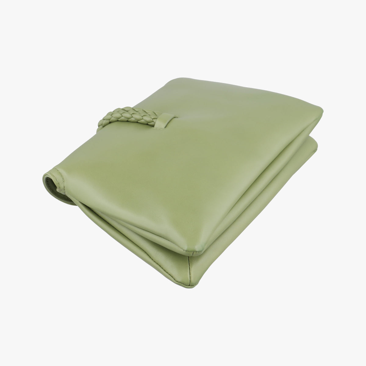 Pre-owned Bottega Veneta Baby Liberta Green Leather 826147V4SJ12498 shoulderbag | stylenewstar