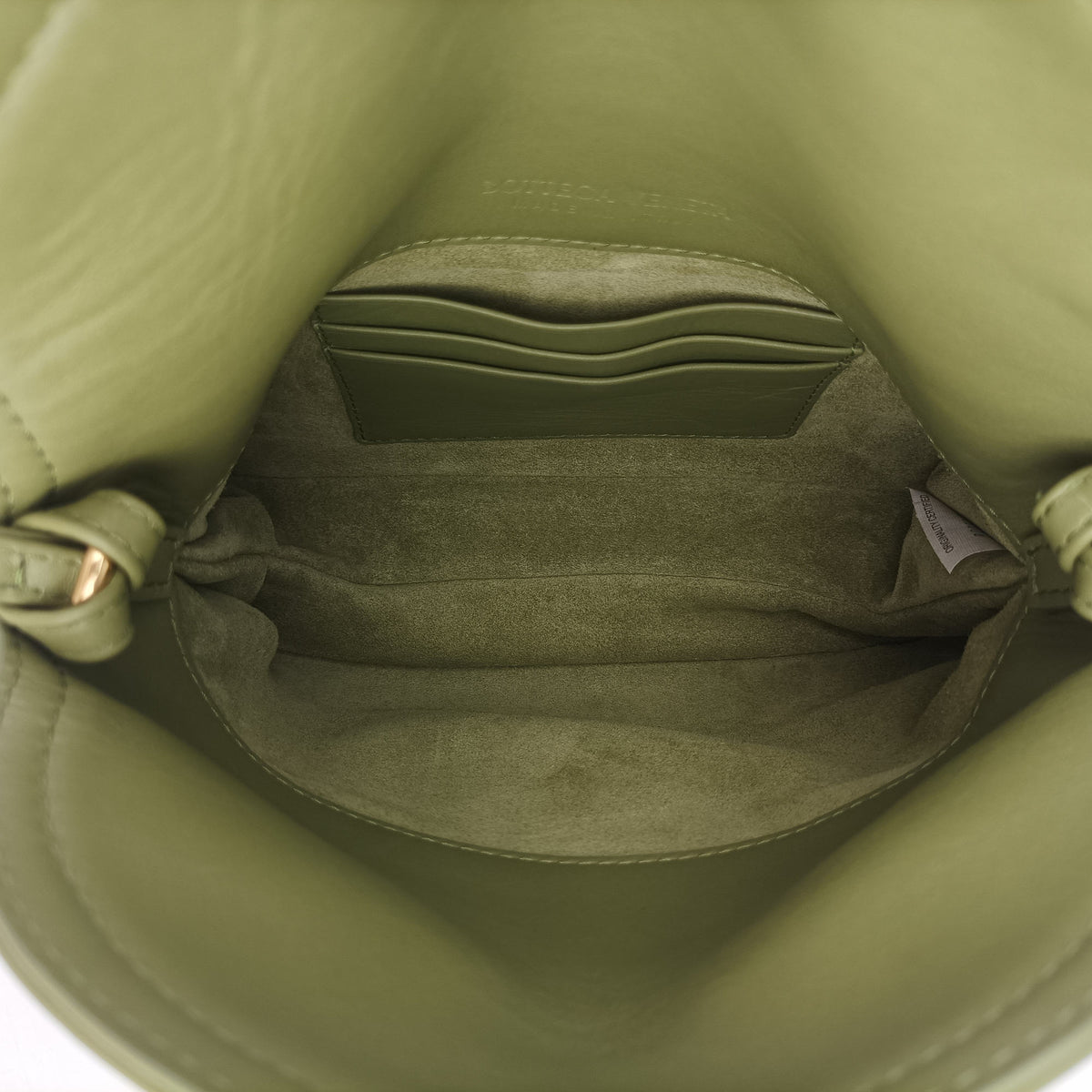 Pre-owned Bottega Veneta Baby Liberta Green Leather 826147V4SJ12498 shoulderbag | stylenewstar