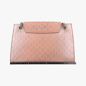 Pre-owned Gucci Emily Pink Patent Leather 295403 shoulderbag | stylenewstar