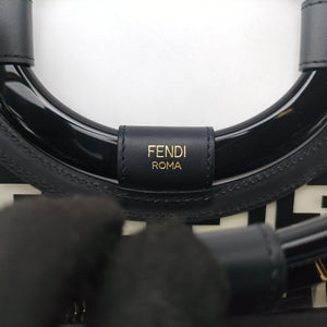 Pre-owned Fendi Runaway Shopper Black PVC Coated Canvas 8BH353 shoulderbag | stylenewstar
