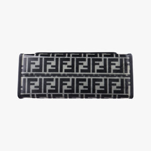 Pre-owned Fendi Runaway Shopper Black PVC Coated Canvas 8BH353 shoulderbag | stylenewstar