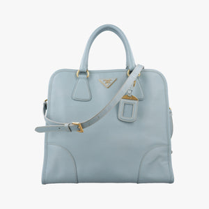 Pre-owned Prada Paradigme Lucido Tote Top Handle Blue SAFFIANO　Leather BN2254 shoulderbag | stylenewstar