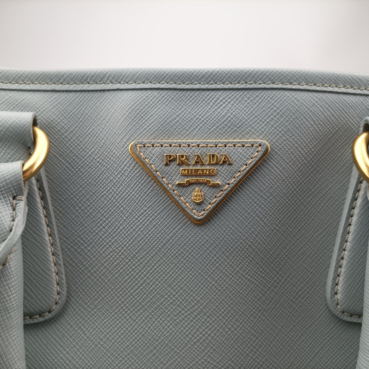 Pre-owned Prada Paradigme Lucido Tote Top Handle Blue SAFFIANO　Leather BN2254 shoulderbag | stylenewstar
