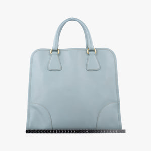 Pre-owned Prada Paradigme Lucido Tote Top Handle Blue SAFFIANO　Leather BN2254 shoulderbag | stylenewstar