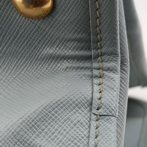 Pre-owned Prada Paradigme Lucido Tote Top Handle Blue SAFFIANO　Leather BN2254 shoulderbag | stylenewstar