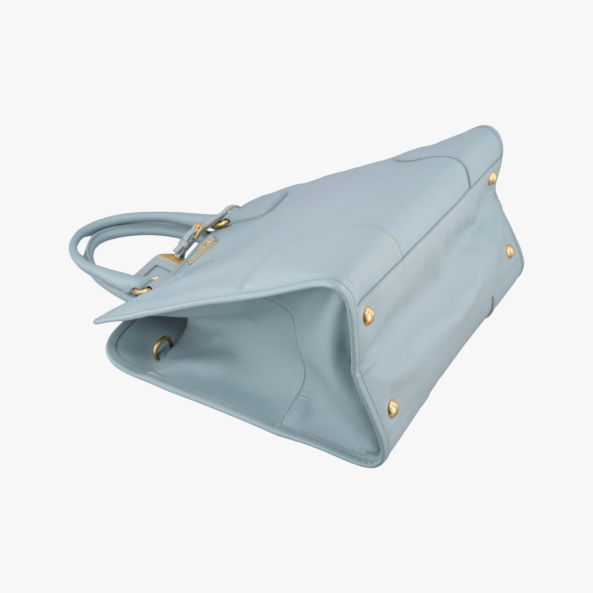 Pre-owned Prada Paradigme Lucido Tote Top Handle Blue SAFFIANO　Leather BN2254 shoulderbag | stylenewstar