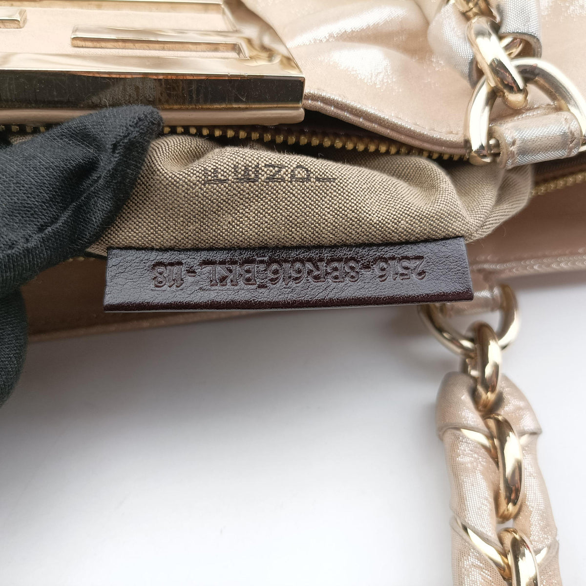 Pre-owned Fendi Mia Golden Canvas 8BR616 shoulderbag | stylenewstar