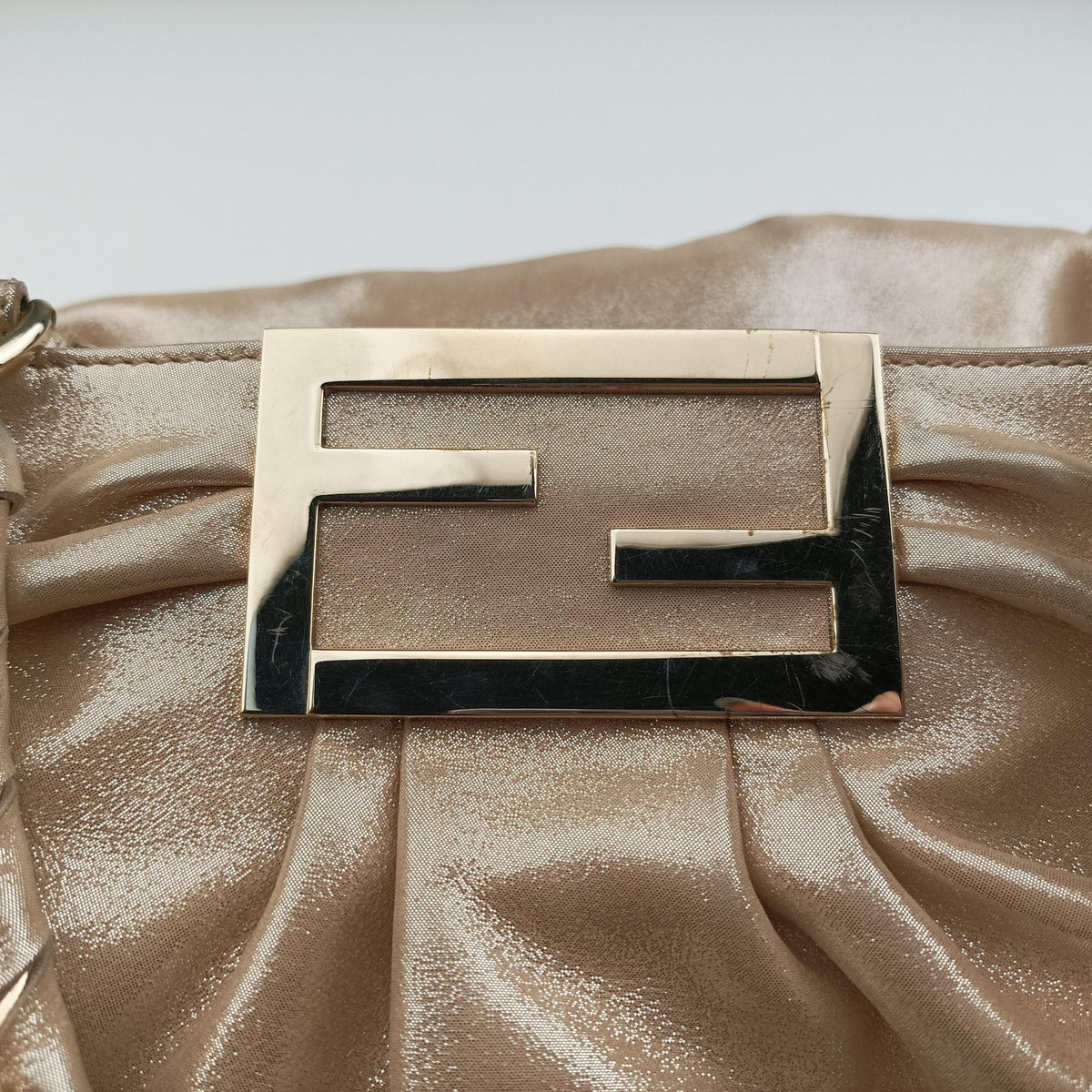 Pre-owned Fendi Mia Golden Canvas 8BR616 shoulderbag | stylenewstar