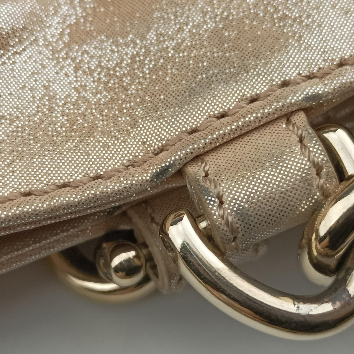 Pre-owned Fendi Mia Golden Canvas 8BR616 shoulderbag | stylenewstar