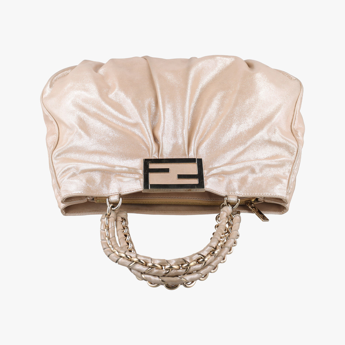 Pre-owned Fendi Mia Golden Canvas 8BR616 shoulderbag | stylenewstar