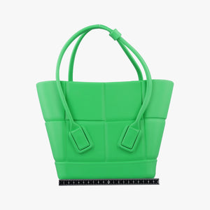 Secondhand Bottega Veneta The Arco Green Rubber  handbag | stylenewstar