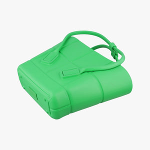Secondhand Bottega Veneta The Arco Green Rubber  handbag | stylenewstar