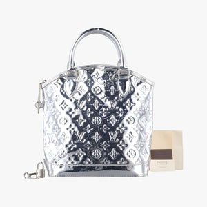 Pre-owned Louis Vuitton Lockit Silver Monogram Miroir M95449 handbag | stylenewstar