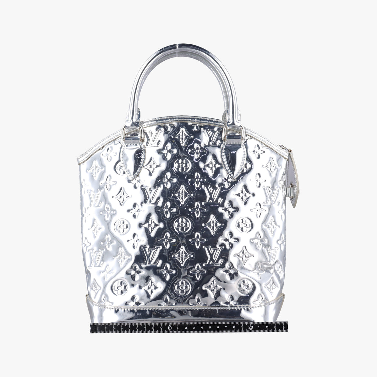 Pre-owned Louis Vuitton Lockit Silver Monogram Miroir M95449 handbag | stylenewstar