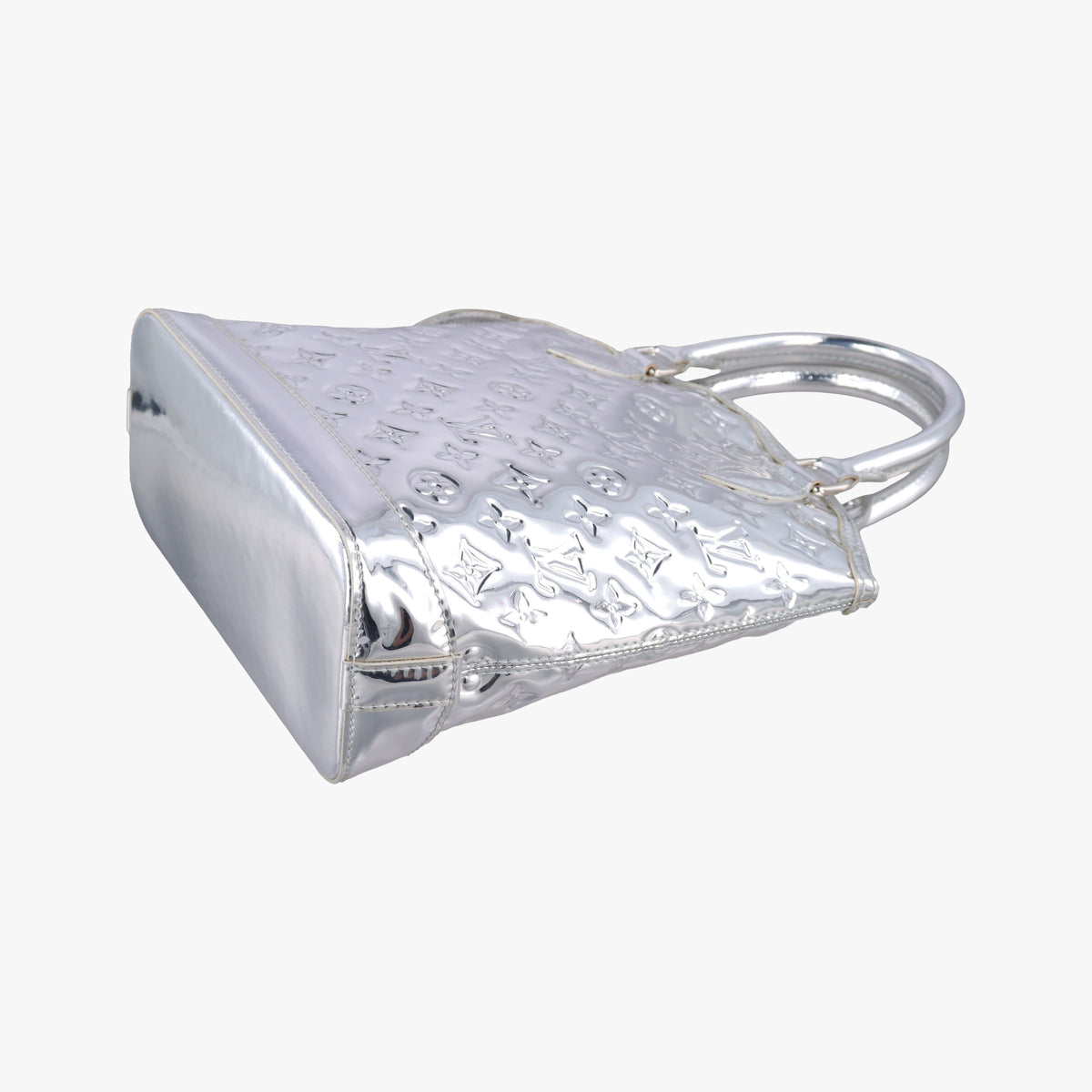 Pre-owned Louis Vuitton Lockit Silver Monogram Miroir M95449 handbag | stylenewstar