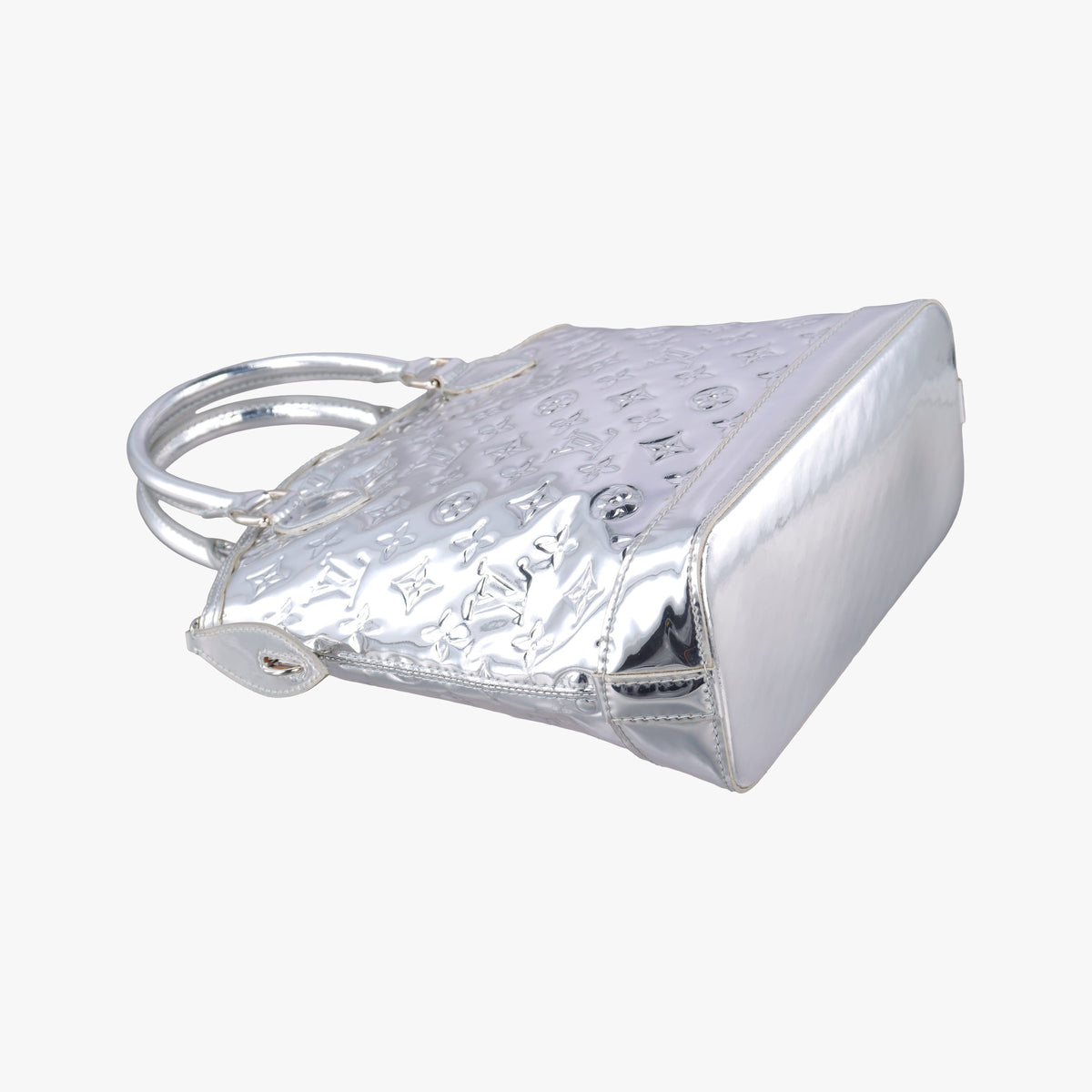 Pre-owned Louis Vuitton Lockit Silver Monogram Miroir M95449 handbag | stylenewstar