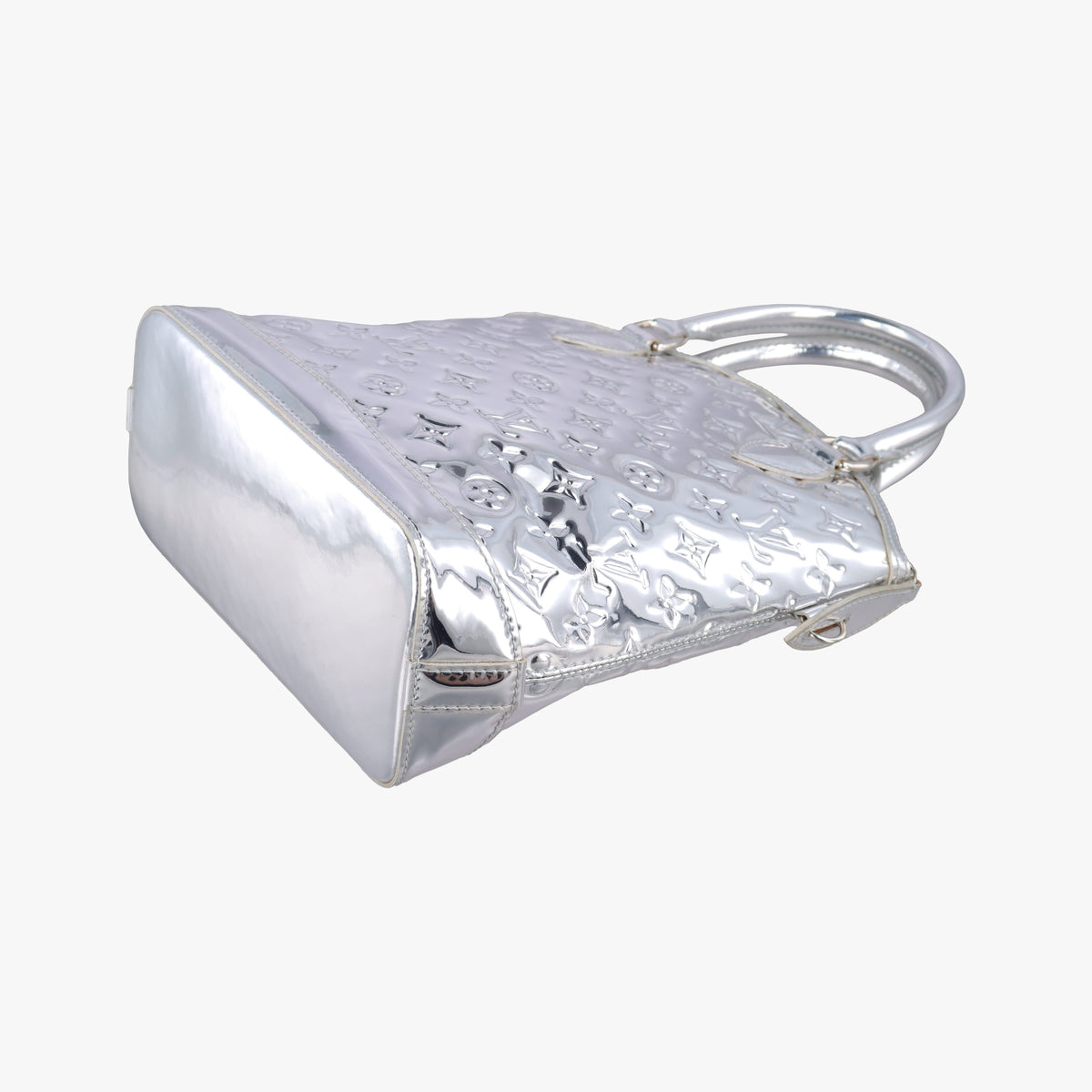 Pre-owned Louis Vuitton Lockit Silver Monogram Miroir M95449 handbag | stylenewstar