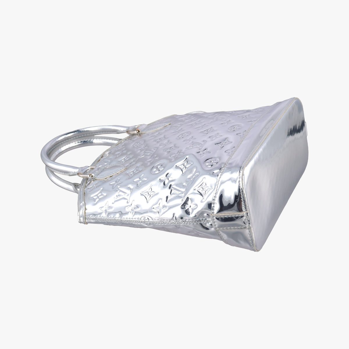 Pre-owned Louis Vuitton Lockit Silver Monogram Miroir M95449 handbag | stylenewstar