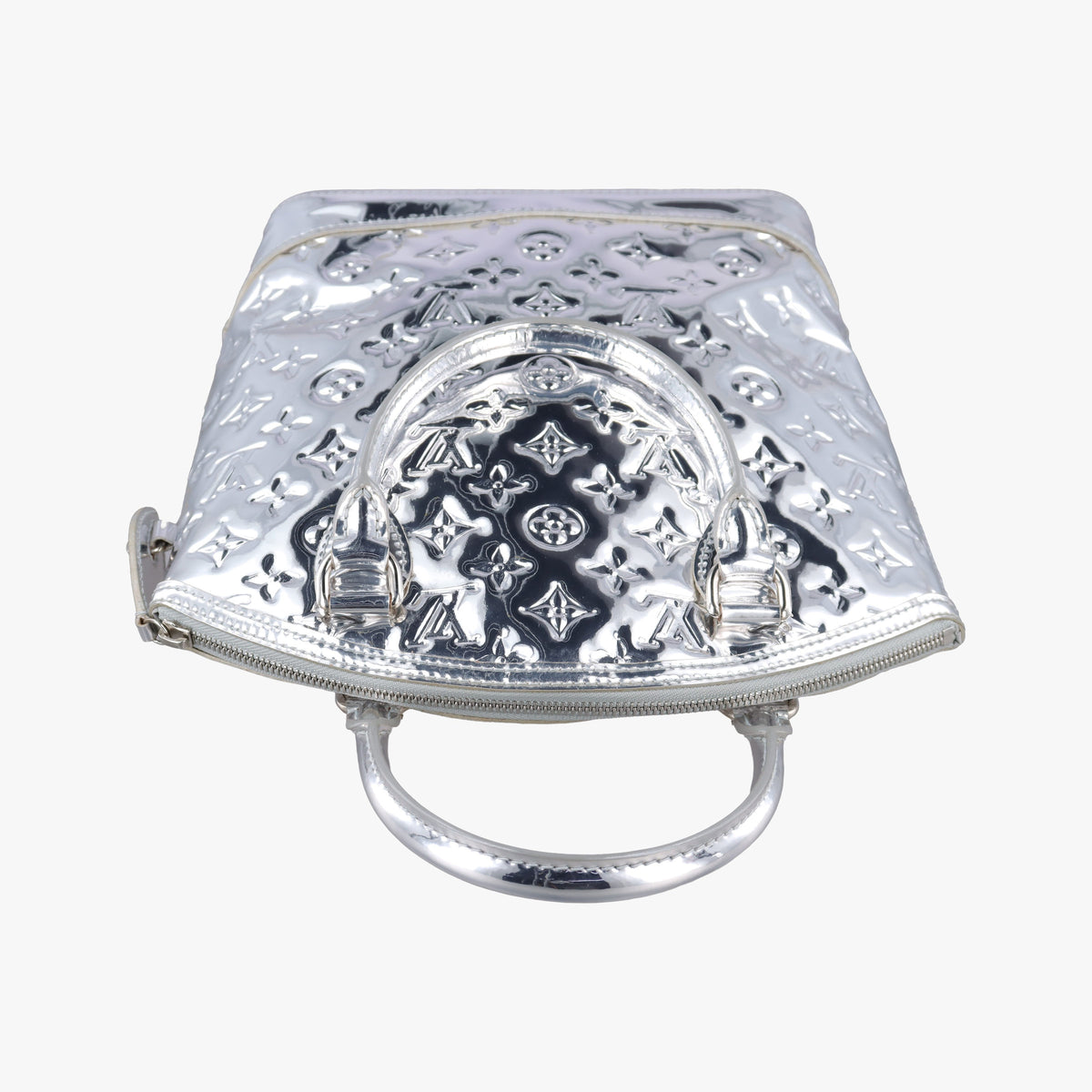Pre-owned Louis Vuitton Lockit Silver Monogram Miroir M95449 handbag | stylenewstar