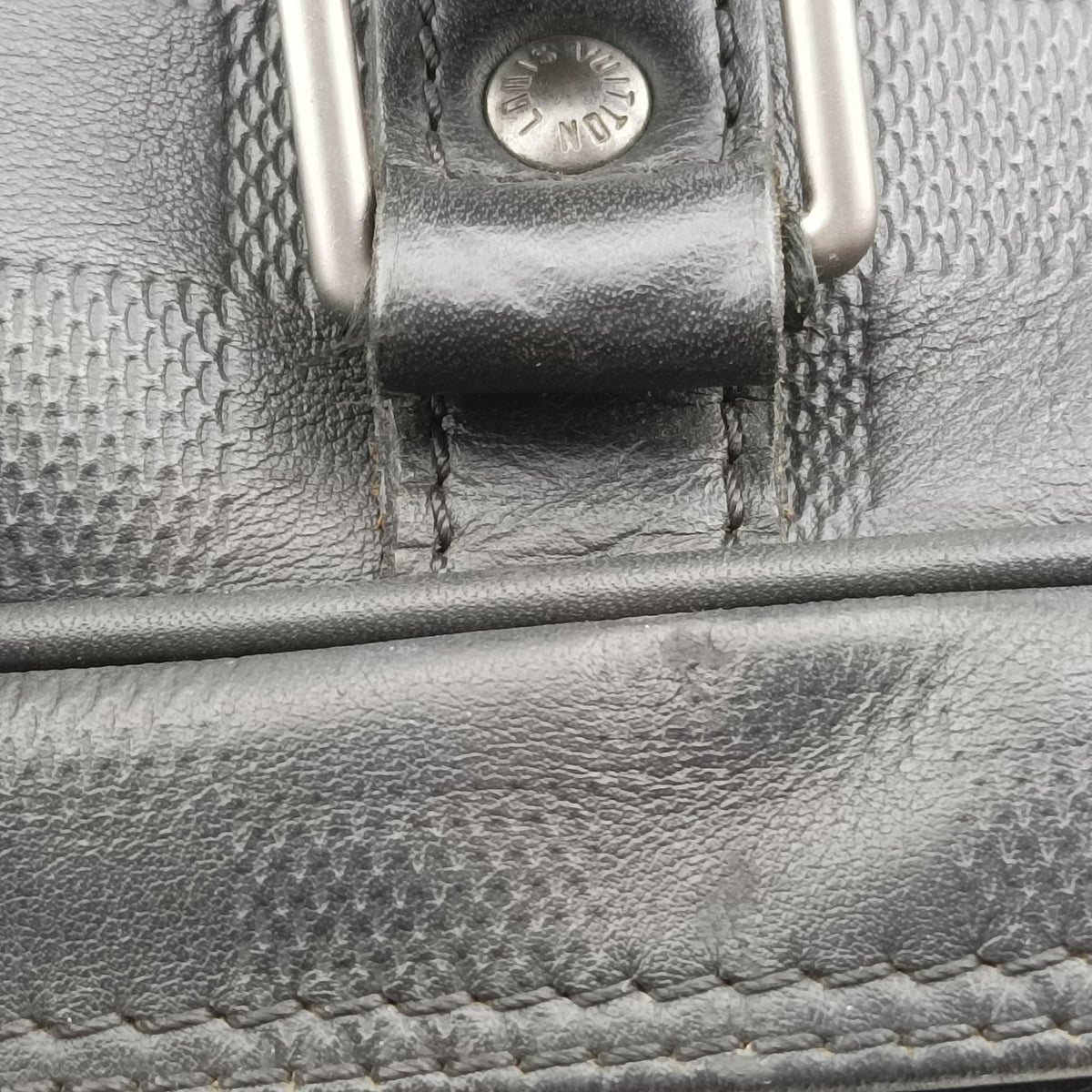 Pre-owned Louis Vuitton Porte-Document Voyage onyx Damier Infini N41146 handbag | stylenewstar