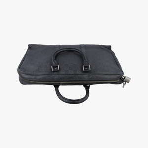 Pre-owned Louis Vuitton Porte-Document Voyage onyx Damier Infini N41146 handbag | stylenewstar