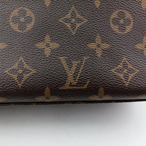 Pre-owned Louis Vuitton SAINT MICHEL Brown×Noir Monogram Canvas×epi M44030 shoulderbag | stylenewstar