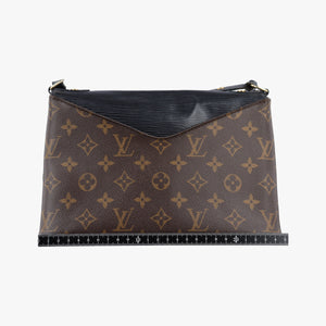 Pre-owned Louis Vuitton SAINT MICHEL Brown×Noir Monogram Canvas×epi M44030 shoulderbag | stylenewstar