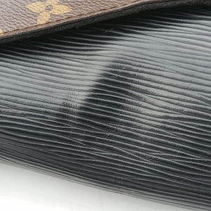 Pre-owned Louis Vuitton SAINT MICHEL Brown×Noir Monogram Canvas×epi M44030 shoulderbag | stylenewstar