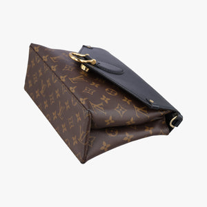 Pre-owned Louis Vuitton SAINT MICHEL Brown×Noir Monogram Canvas×epi M44030 shoulderbag | stylenewstar