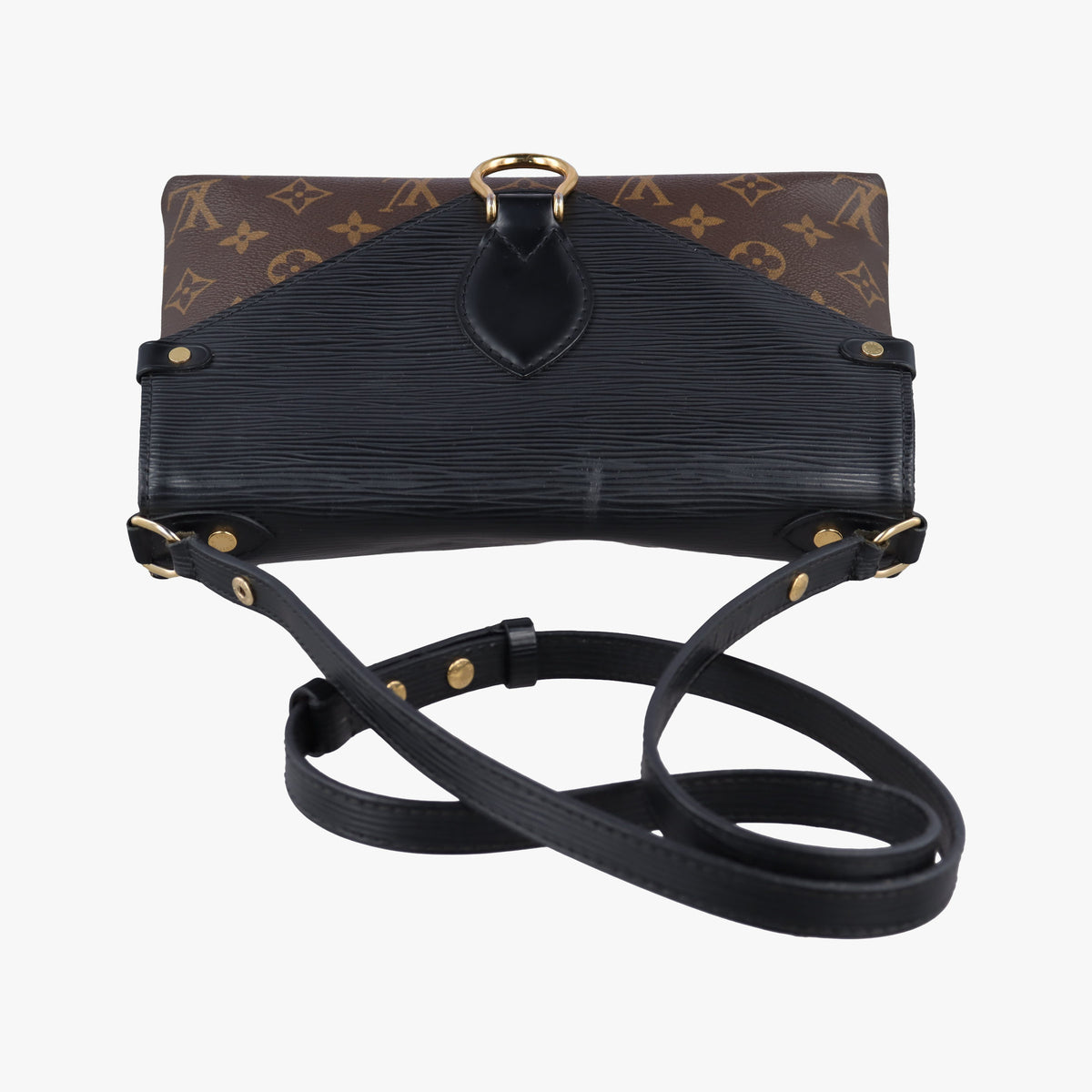 Pre-owned Louis Vuitton SAINT MICHEL Brown×Noir Monogram Canvas×epi M44030 shoulderbag | stylenewstar