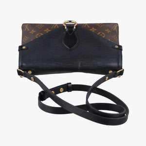 Pre-owned Louis Vuitton SAINT MICHEL Brown×Noir Monogram Canvas×epi M44030 shoulderbag | stylenewstar