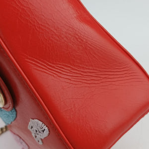 Pre-owned Christian Dior Mini Sequin Lady Dior Red×Multicolour Leather  shoulderbag | stylenewstar