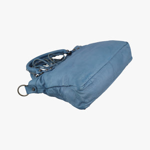 Pre-owned Balenciaga Giant City Blue lambskin  shoulderbag | stylenewstar