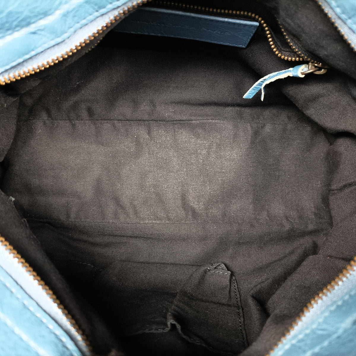 Pre-owned Balenciaga Giant City Blue lambskin  shoulderbag | stylenewstar