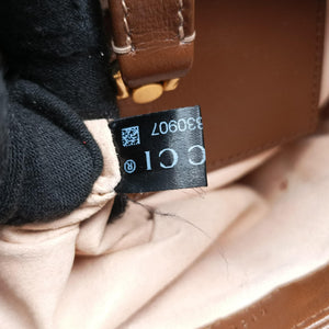 Pre-owned Gucci Jackie 1961 GG Supreme brown x beige PVC coated canvas×Leather 637092 shoulderbag | stylenewstar