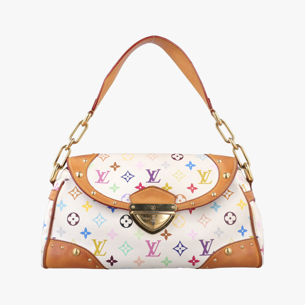 Secondhand Louis Vuitton BEVERLY MM White Monogram Multicolor M40203 shoulderbag | stylenewstar