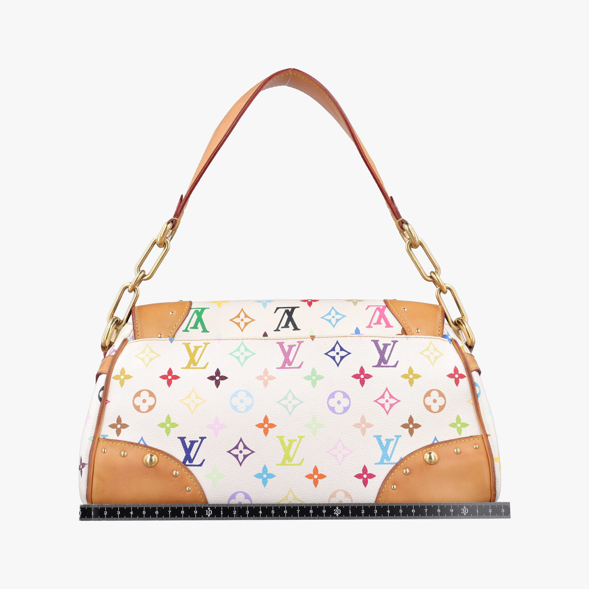 Secondhand Louis Vuitton BEVERLY MM White Monogram Multicolor M40203 shoulderbag | stylenewstar