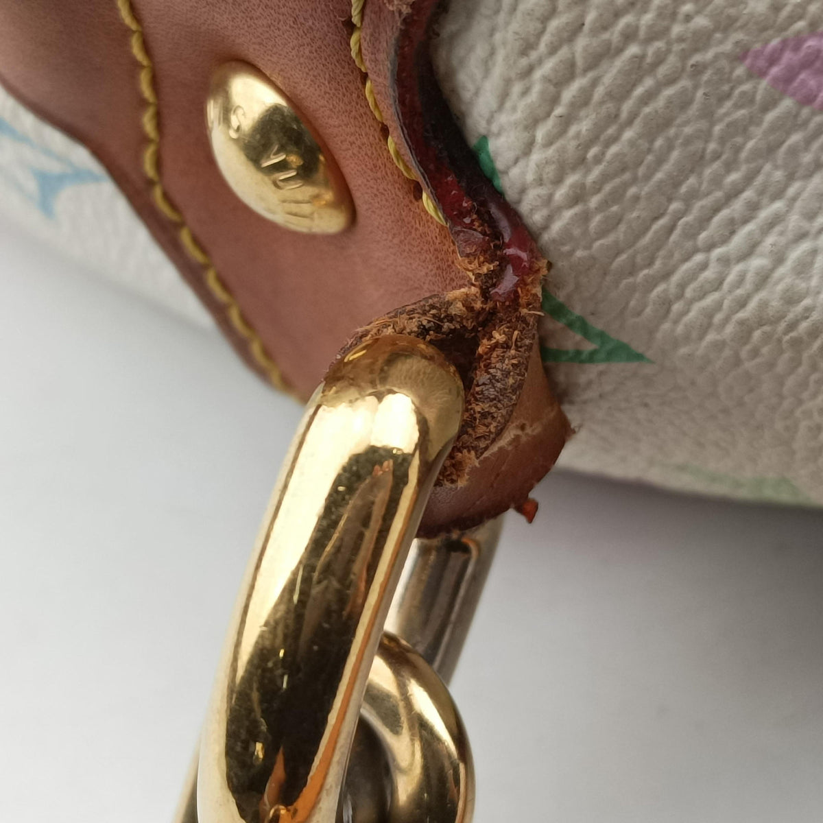 Secondhand Louis Vuitton BEVERLY MM White Monogram Multicolor M40203 shoulderbag | stylenewstar